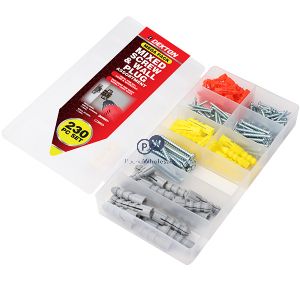 Dekton Mixed Screw & Wall Plug Assortment Mega Pack 230pc