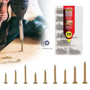 Dekton Mixed Wood Screw Assortment Mega Pack 240pc