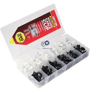 Dekton Round Cable Clip Assortment Mega Pack 390pc