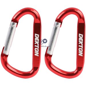 Dekton Spring-loaded Carabiner Snap Hooks 80mm 2 Pack