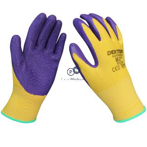 Dekton Touch Grip Latex Coated Gardening Gloves 8/medium