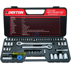 Dekton 1/2" & 3/8" Heavy Duty Socket Set 52pc