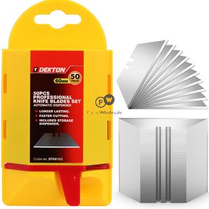 Dekton Professional 60mm Knife Blades & Automatic Dispenser Set 50 Pack