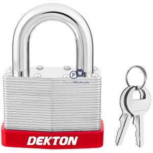 Dekton Laminated Steel High Security Padlock With 2 Keys 40mm