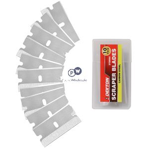 Dekton Carbon Steel Single Edge Scraper Blades 10 Pack
