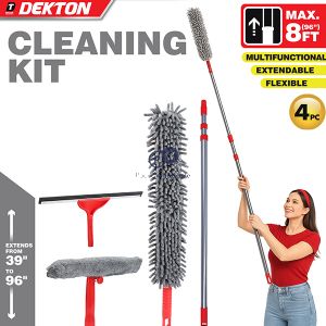 Dekton Multifunctional Extendable 8ft Cleaning Kit 4pc