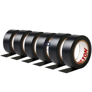 Dekton Extra Thick Black Pvc Tape 5m X 15mm 6 Pack