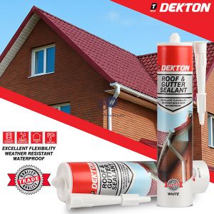 Dekton White Waterproof Roof & Gutter Sealant 290ml Cdu