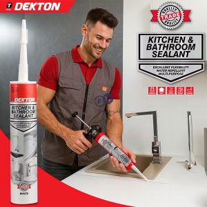Dekton White Kitchen & Bathroom Sealant 290ml Cdu