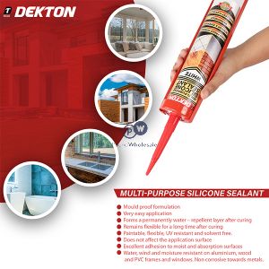Dekton White Multi-purpose Silicone Sealant 290ml Cdu