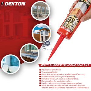 Dekton Clear Multi-purpose Silicone Sealant 290ml Cdu