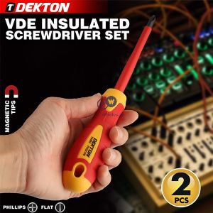 Dekton Vde Insulated Cr-v Screwdriver Set 2pc