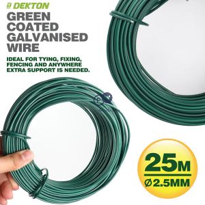 Dekton Green Pvc Coated Galvanised Wire 2.5mm X 25m