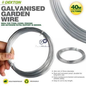 Dekton Galvanised Metal Garden Wire 0.75mm X 40m