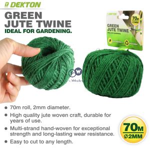 Dekton Green Garden Jute Twine 2mm X 70m