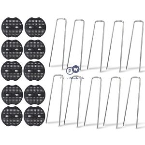Dekton Garden Peg Stakes With Fixing Washer Set 38mm X 150mm 10pc