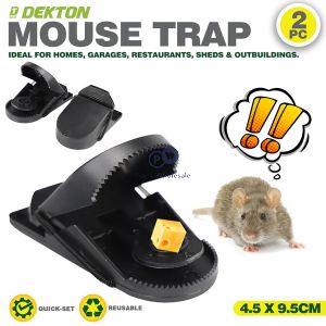 Dekton Reusable Mouse Trap 4.5cm X 9.5cm 2 Pack