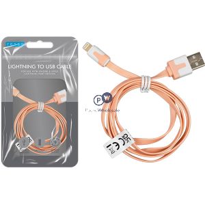 Zenso Flat Iphone Lightning To Usb Cable 1m Assorted Colours