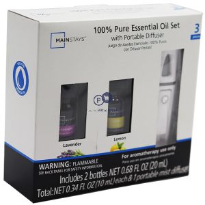 Mainstays 100% Pure Essential Oil Diffuser Set 3pc