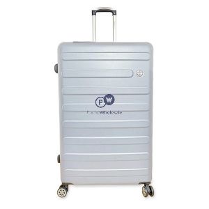 New Classic Silver 8 Wheel Abs Hard Suitcase Luggage Set 4pc