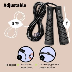 Fit2live Metal & Rubber Skipping Rope 9ft
