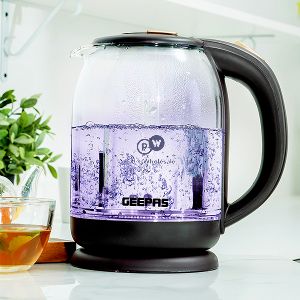 Geepas Electric Transparent Glass Kettle 1.8l