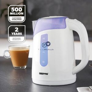 Geepas 2200w Illuminating White Cordless Kettle 1.7l