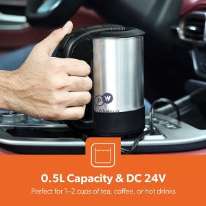 Geepas 24v Travel Electric Car Kettle 500ml