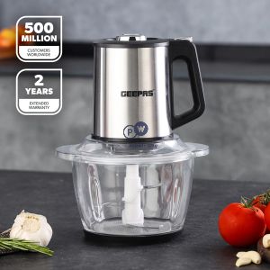 Geepas 400w Mini Food Processor & Mini Chopper 1.2l