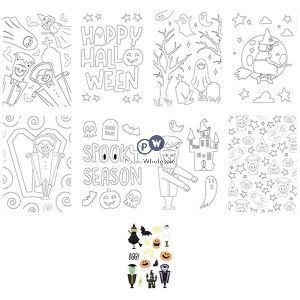 Halloween Colouring Set 8 Pages