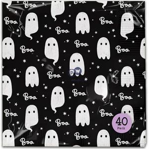 Halloween Spooky 3-ply Ghost Paper Napkins 40 Pack Cdu