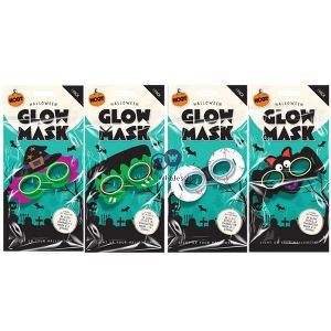 Hoot Halloween Glow Mask Set 4pc Cdu Assorted