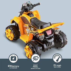 Kid Trax Cat Toddler 6v Electric Ride-on Quad Bike Toy
