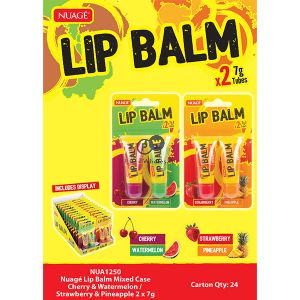 Nuage Assorted Fruity Lip Balm 2 X 7g Cdu