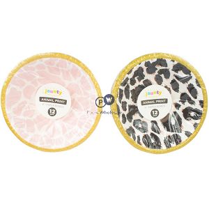 Jaunty 6oz Leopard Print Disposable Paper Bowls 12pc Cdu Assorted Colours