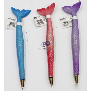 Mermaid Tail Novelty Pen Assorted Colours Cdu