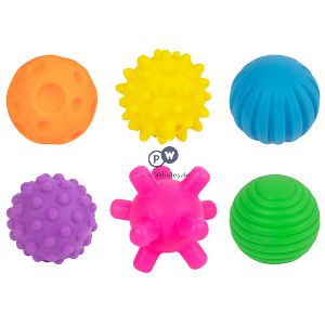 First Steps Assorted Baby Sensory Balls 6 Pack