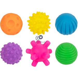 First Steps Assorted Baby Sensory Balls 6 Pack