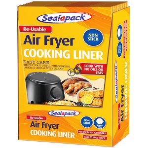 Sealapack Re-usable Non-stick Round Air Fryer Cooking Liner 24cm 