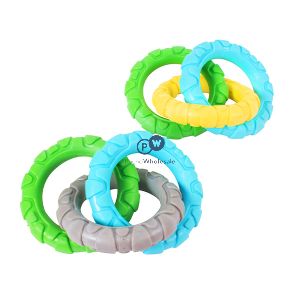 Smart Choice Rubber Ring Dog Toy Assorted Colours 20cm X 9cm