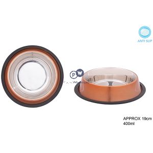 Smart Choice Copper Stainless Steel Anti-skid Pet Bowl 400ml