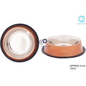 Smart Choice Copper Stainless Steel Anti-skid Pet Bowl 700ml
