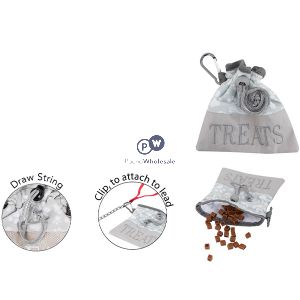 Smart Choice Paw Print Training Pet Treat Bag 15cm Assorted Colours