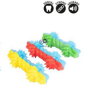Smart Choice Squeaky Spiky Rubber Foam Dog Toy 16cm Assorted Colours