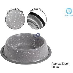 Smart Choice Speckled Stainless Steel Pet Bowl 900ml