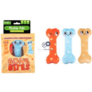 Smart Choice Treat-hiding Plush Snack Squeaky Dog Toys 3 Pack Assorted