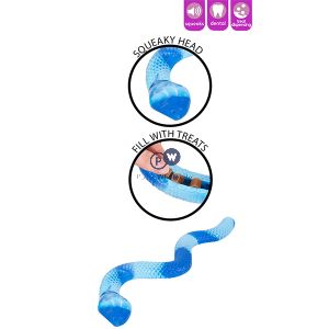 Smart Choice Rubber Treat Dispensing Snake Dog Toy 40cm Assorted Colours