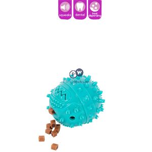 Smart Choice Squeaky Rubber Treat Dispensing Ball Dog Toy 10cm Assorted Colours