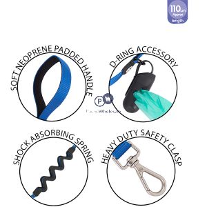 Smart Choice Shock Absorbing Dog Lead 110cm 3 Assorted Colours
