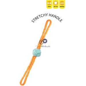 Smart Choice Stretchy Handle Rope Dog Toy 30cm Assorted Colours